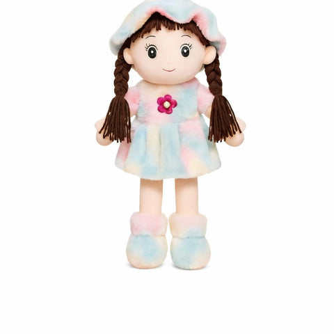 DHOOTHA™ Baby Girl Soft Toy Doll for Kids | Cute Plush Stuffed Doll with Dress | Ultra Soft Huggable Gift for Girls | Birthday & Baby Shower Present