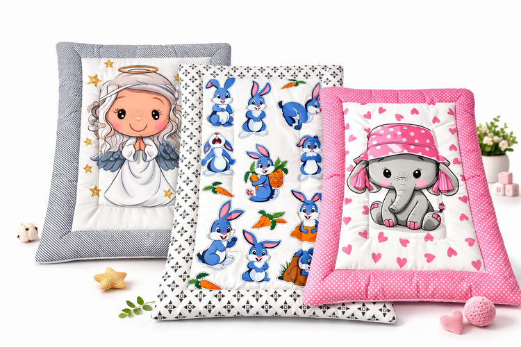 DHOOTHA™ Baby Mattress Pack of 3 for Newborn (0–12 Months) | Soft Cushioned Sleeping Pad Set | Breathable Lightweight Infant Bedding | Comfortable Floor & Crib Support for Boys & Girls