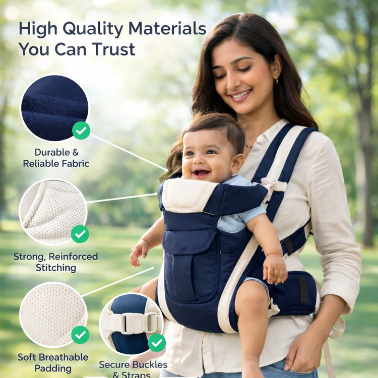 DHOOTHA™ Baby Carrier Belt with Hip Seat Support | Adjustable Waist Baby Carrying Belt for Newborn & Toddlers | Ergonomic Waist Stool with Safety Buckle | Lightweight Travel Friendly Design
