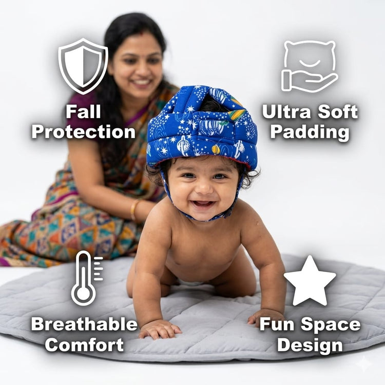 DHOOTHA™ Baby Head Protector Cushion for Toddlers | Soft Safety Backpack Pillow for Crawling & Walking | Adjustable Anti-Fall Protection Pad | Lightweight Head Guard for Infants