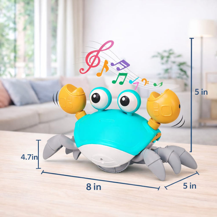 Musical Crawling Crab Toy for Kids with Lights & Sound | Dancing Baby Toy with Music | Interactive Toddler Toy | Educational & Fun Gift for Boys & Girls