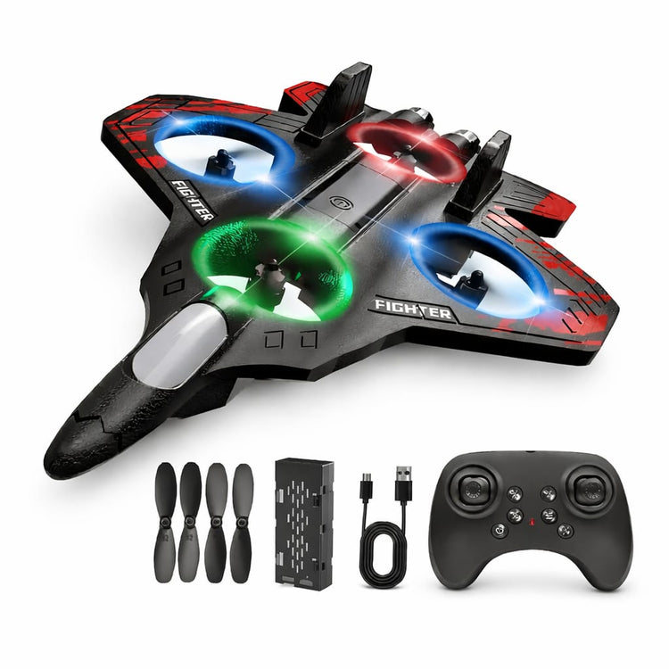 Remote Control Aeroplane for Kids | Rechargeable RC Airplane Toy with 2.4GHz Controller | Outdoor Flying Glider Plane | Birthday Gift for Boys & Girls