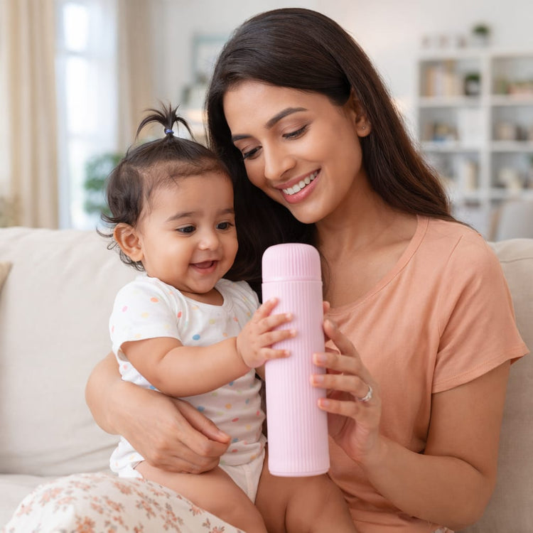 Glass Water Bottle with Lid – Leakproof Reusable Drinking Bottle, Stylish Ribbed Design, BPA-Free Eco-Friendly Glass Bottle for Water, Juice & Beverages, Travel Office Gym (Pink)