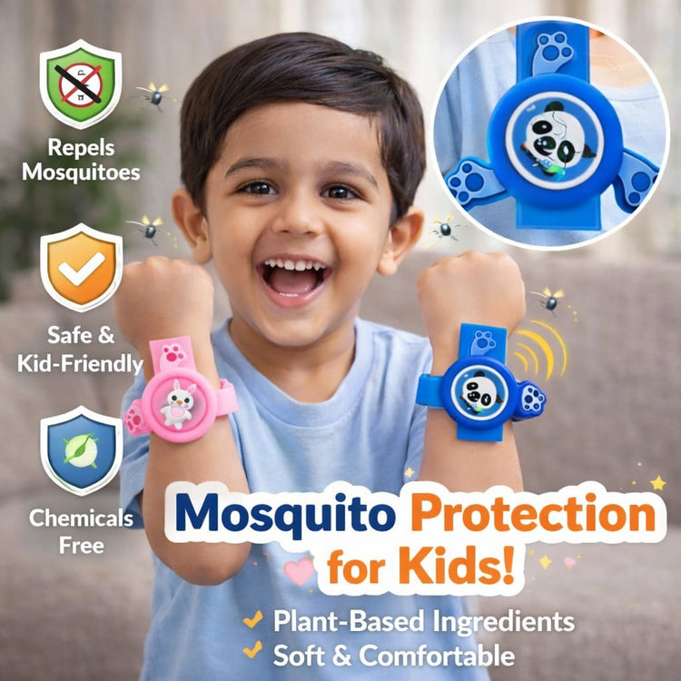 DHOOTHA™ Kids Mosquito Repellent LED Watch | Rechargeable Anti Mosquito Wrist Band for Children | Chemical Free Outdoor Protection Device | Adjustable Silicone Strap with Digital Display