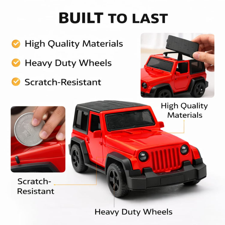 Mini SUV Off Road Die Cast Car Toy for Kids | Pull Back Action Metal Jeep Style Vehicle | Realistic 4x4 Adventure Model | Birthday Gift for Boys & Girls