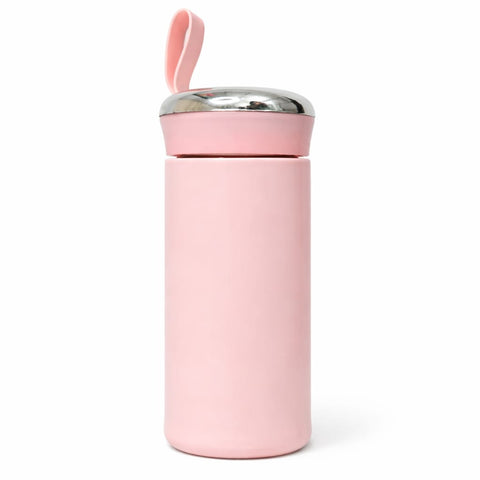 Cute Pink Insulated Water Bottle with Bunny Ear Lid – Leakproof Stainless Steel Thermos, Double Wall Vacuum Flask for Hot & Cold Drinks, Portable Travel Bottle for Kids & Adults