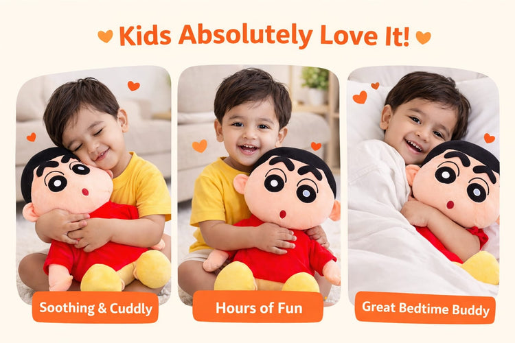 DHOOTHA™ Cartoon Boy Plush Soft Toy for Kids | Cute Anime Style Stuffed Doll | Ultra Soft Huggable Gift for Boys & Girls | Birthday & Return Gift Option