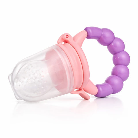 DHOOTHA™ Fruit Nibbler for Babies | BPA Free Silicone Feeder Pacifier for Fresh Fruits & Vegetables | Safe Self Feeding Teether for Infants | Easy Grip Toddler Food Dispenser