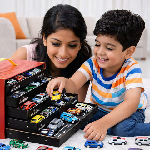 48 Container Truck Car Set for Kids | Heavy Duty Transport Trailer Toy Vehicle | Large Cargo Carrier Playset | Construction & Logistics Toy Gift for Boys Age 3+ Years