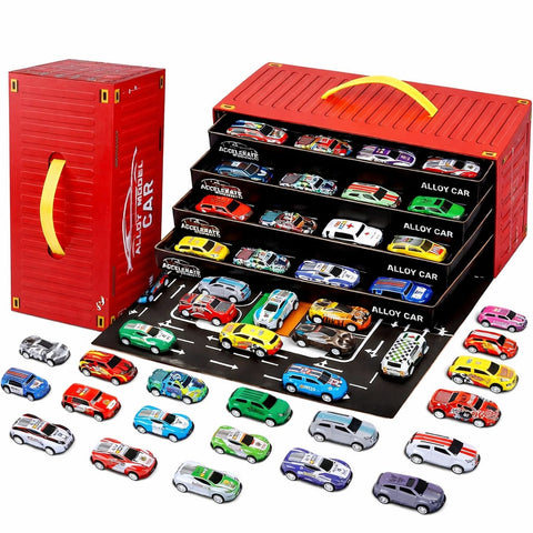 48 Container Truck Car Set for Kids | Heavy Duty Transport Trailer Toy Vehicle | Large Cargo Carrier Playset | Construction & Logistics Toy Gift for Boys Age 3+ Years