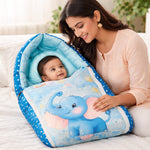 Dhootha™ 3-in-1 Baby Sleeping Bag & Carry Nest for Newborn (0–12 Months) | Portable Cotton Infant Bed Cum Bassinet for Co-Sleeping & Travel | Soft, Foldable, Washable Unisex Bedding Set