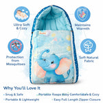 Dhootha™ 3-in-1 Baby Sleeping Bag & Carry Nest for Newborn (0–12 Months) | Portable Cotton Infant Bed Cum Bassinet for Co-Sleeping & Travel | Soft, Foldable, Washable Unisex Bedding Set