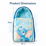Dhootha™ 3-in-1 Baby Sleeping Bag & Carry Nest for Newborn (0–12 Months) | Portable Cotton Infant Bed Cum Bassinet for Co-Sleeping & Travel | Soft, Foldable, Washable Unisex Bedding Set