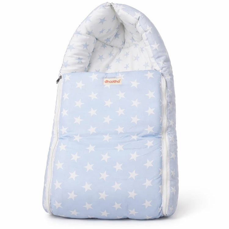 Dhootha™ 3-in-1 Baby Sleeping Bag & Carry Nest for Newborn (0–12 Months) | Portable Cotton Infant Bed Cum Bassinet for Co-Sleeping & Travel | Soft, Foldable, Washable Unisex Bedding Set