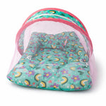 DHOOTHA™ Baby Mosquito Bed Set with Net | Foldable Infant Sleeping Bed with Protective Mesh Cover | Breathable Cushion Mattress, Portable & Travel Friendly | Newborn Safety  Bedding for 0–12 Months