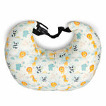 C-Shaped Nursing Pillow for Breastfeeding – Baby Feeding Support Cushion with Soft Cotton Cover, Ergonomic Maternity Pillow for Newborns, Infants & Moms (Cute Animal Print)