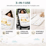 Dhootha™ 3-in-1 Baby Sleeping Bag & Carry Nest for Newborn (0–12 Months) | Portable Cotton Infant Bed Cum Bassinet for Co-Sleeping & Travel | Soft, Foldable, Washable Unisex Bedding Set