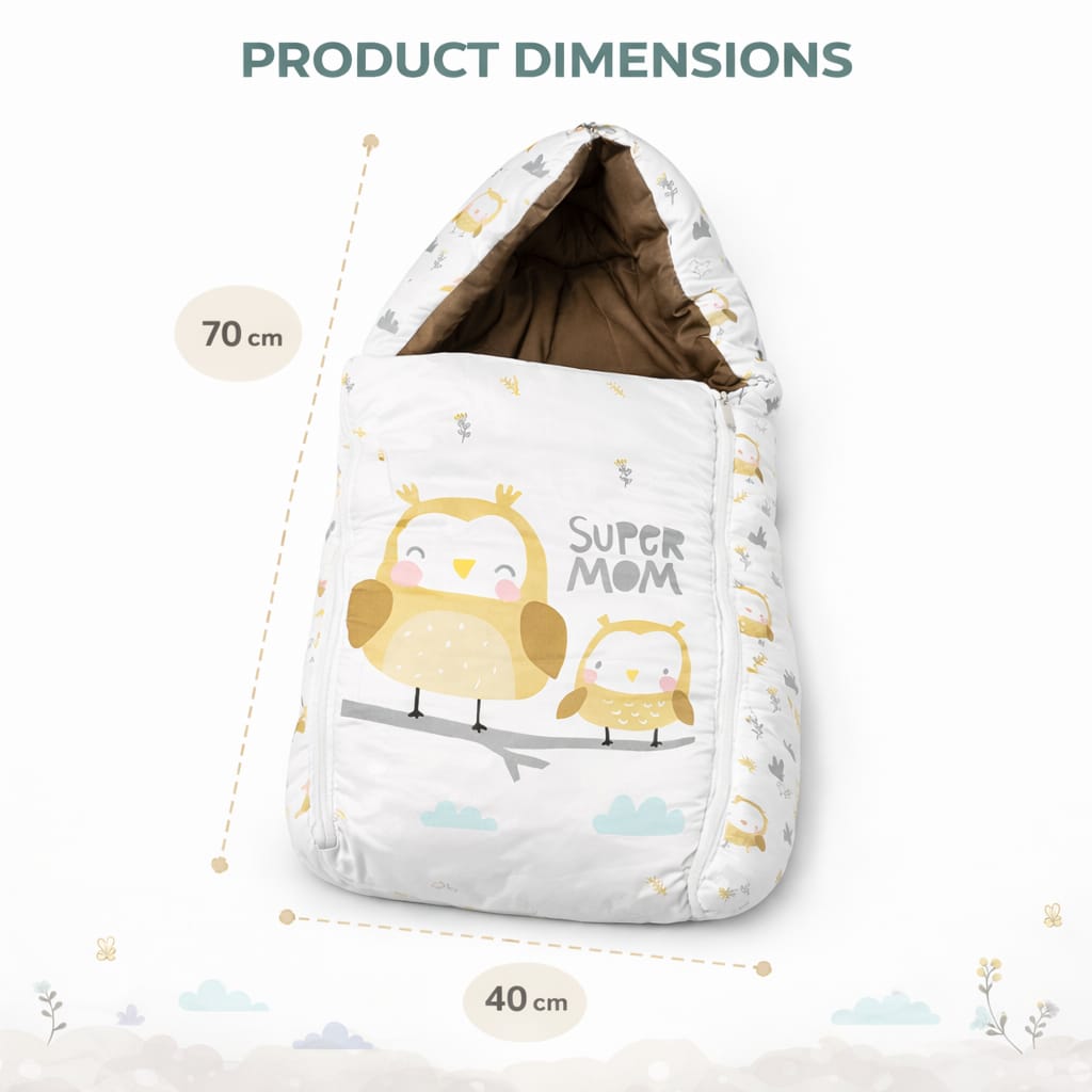 Dhootha™ 3-in-1 Baby Sleeping Bag & Carry Nest for Newborn (0–12 Months) | Portable Cotton Infant Bed Cum Bassinet for Co-Sleeping & Travel | Soft, Foldable, Washable Unisex Bedding Set