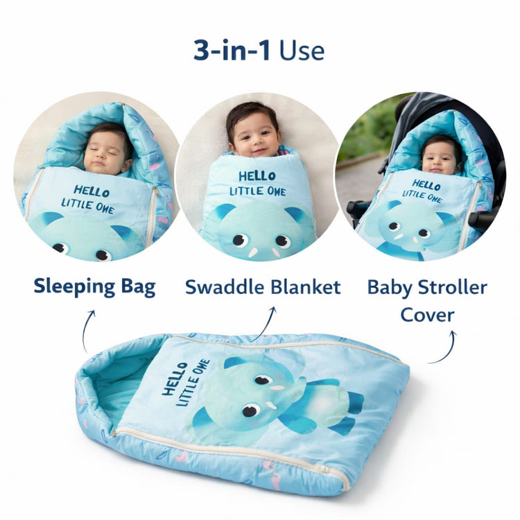 Dhootha™ 3-in-1 Baby Sleeping Bag & Carry Nest for Newborn (0–12 Months) | Portable Cotton Infant Bed Cum Bassinet for Co-Sleeping & Travel | Soft, Foldable, Washable Unisex Bedding Set