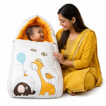 Dhootha™ 3-in-1 Baby Sleeping Bag & Carry Nest for Newborn (0–12 Months) | Portable Cotton Infant Bed Cum Bassinet for Co-Sleeping & Travel | Soft, Foldable, Washable Unisex Bedding Set