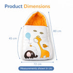 Dhootha™ 3-in-1 Baby Sleeping Bag & Carry Nest for Newborn (0–12 Months) | Portable Cotton Infant Bed Cum Bassinet for Co-Sleeping & Travel | Soft, Foldable, Washable Unisex Bedding Set