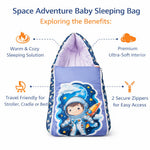 Dhootha™ 3-in-1 Baby Sleeping Bag & Carry Nest for Newborn (0–12 Months) | Portable Cotton Infant Bed Cum Bassinet for Co-Sleeping & Travel | Soft, Foldable, Washable Unisex Bedding Set