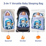 Dhootha™ 3-in-1 Baby Sleeping Bag & Carry Nest for Newborn (0–12 Months) | Portable Cotton Infant Bed Cum Bassinet for Co-Sleeping & Travel | Soft, Foldable, Washable Unisex Bedding Set