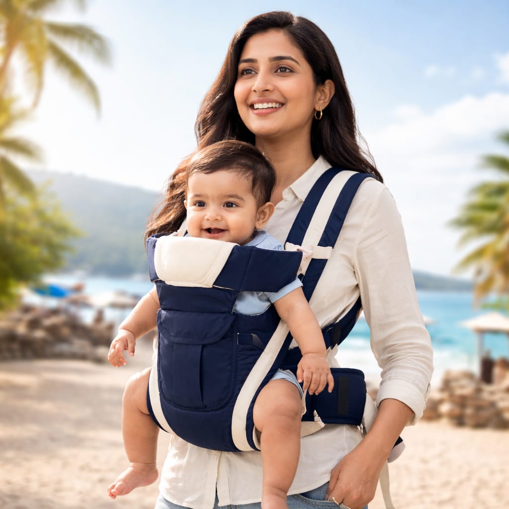 DHOOTHA™ Baby Carrier Belt with Hip Seat Support | Adjustable Waist Baby Carrying Belt for Newborn & Toddlers | Ergonomic Waist Stool with Safety Buckle | Lightweight Travel Friendly Design