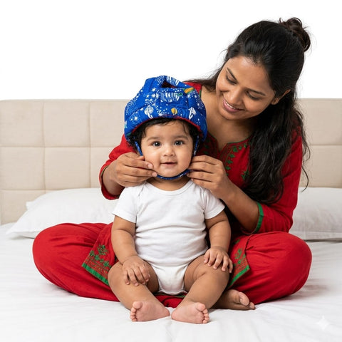 DHOOTHA™ Baby Head Protector Cushion for Toddlers | Soft Safety Backpack Pillow for Crawling & Walking | Adjustable Anti-Fall Protection Pad | Lightweight Head Guard for Infants