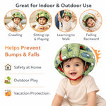DHOOTHA™ Baby Head Protector Cushion for Toddlers | Soft Safety Backpack Pillow for Crawling & Walking | Adjustable Anti-Fall Protection Pad | Lightweight Head Guard for Infants