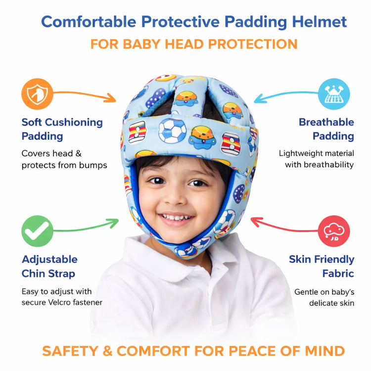 DHOOTHA™ Baby Head Protector Cushion for Toddlers | Soft Safety Backpack Pillow for Crawling & Walking | Adjustable Anti-Fall Protection Pad | Lightweight Head Guard for Infants