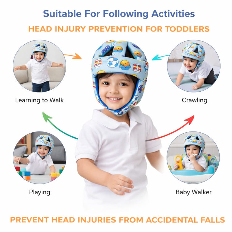 DHOOTHA™ Baby Head Protector Cushion for Toddlers | Soft Safety Backpack Pillow for Crawling & Walking | Adjustable Anti-Fall Protection Pad | Lightweight Head Guard for Infants