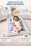 DHOOTHA™ Baby Mattress Pack of 3 for Newborn (0–12 Months) | Soft Cushioned Sleeping Pad Set | Breathable Lightweight Infant Bedding | Comfortable Floor & Crib Support for Boys & Girls