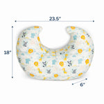 C-Shaped Nursing Pillow for Breastfeeding – Baby Feeding Support Cushion with Soft Cotton Cover, Ergonomic Maternity Pillow for Newborns, Infants & Moms (Cute Animal Print)