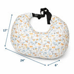 Adjustable C-Shaped Nursing Pillow with Strap – Baby Feeding Support Cushion for Breastfeeding & Bottle Feeding, Soft Cotton Maternity Pillow for Newborns & Infants (Cute Print)