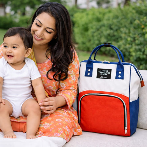 DHOOTHA™ Baby Mother Bag for Travel & Daily Use | Large Capacity Diaper Backpack with Multiple Compartments | Waterproof Maternity Organizer with Insulated Bottle Pockets | Stylish & Durable for Moms