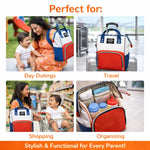 DHOOTHA™ Baby Mother Bag for Travel & Daily Use | Large Capacity Diaper Backpack with Multiple Compartments | Waterproof Maternity Organizer with Insulated Bottle Pockets | Stylish & Durable for Moms
