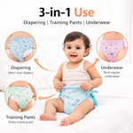 DHOOTHA™ Baby New Born Nappy Pack of 5 (0–3 Months) | Soft Reusable Cotton Langot Style Diaper | Adjustable Tie Closure, Breathable & Absorbent | Comfortable Daily Wear for Infants