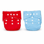 DHOOTHA™ Cloth Diapers Pack of 2 for Babies | Reusable Washable Nappies with Adjustable Fit | Soft Breathable Cotton Inner | Leak Resistant Eco-Friendly Alternative for Newborn & Infants
