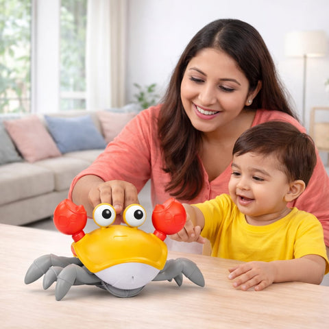 Musical Crawling Crab Toy for Kids with Lights & Sound | Dancing Baby Toy with Music | Interactive Toddler Toy | Educational & Fun Gift for Boys & Girls