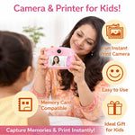 DHOOTHA™ DIY Instant Digital Camera for Kids | Rechargeable HD Photo & Video Camera with Print Feature | Creative Learning Toy Gift for Boys & Girls | Fun Photography Kit
