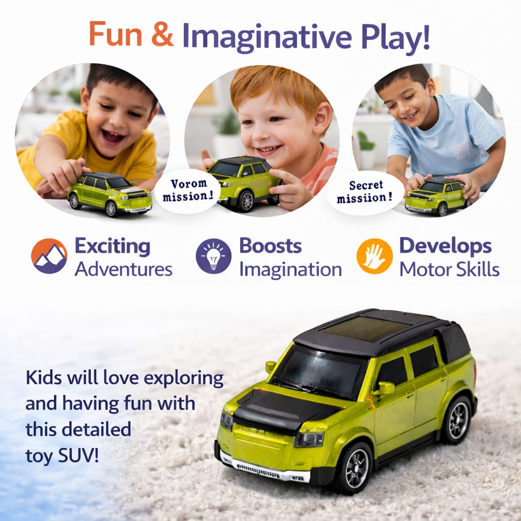 Defender Metal Die Cast Toy Car for Kids | Alloy Model SUV with Pull Back Action, Realistic Design, Durable Mini Car Toy Gift for Boys & Girls