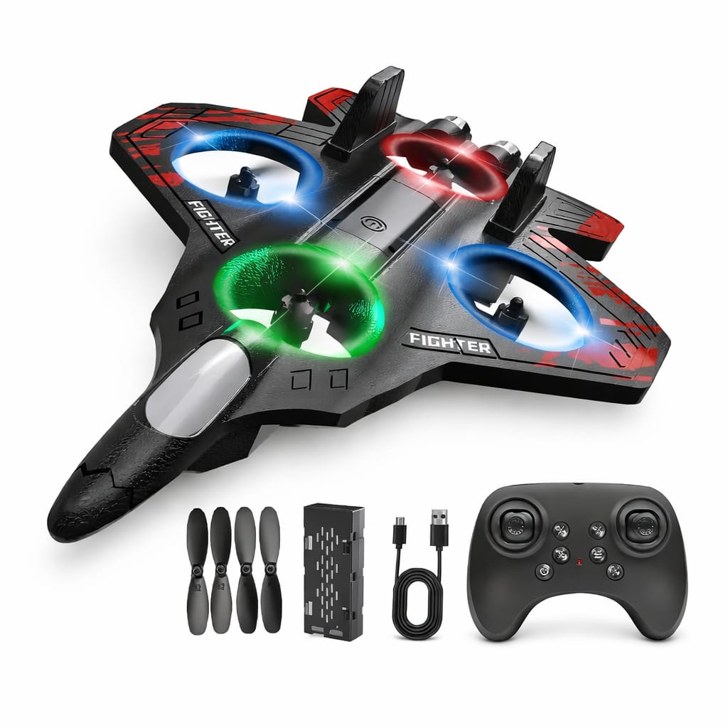 Remote Control Aeroplane for Kids | Rechargeable RC Airplane Toy with 2.4GHz Controller | Outdoor Flying Glider Plane | Birthday Gift for Boys & Girls