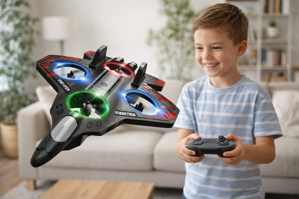 Remote Control Aeroplane for Kids | Rechargeable RC Airplane Toy with 2.4GHz Controller | Outdoor Flying Glider Plane | Birthday Gift for Boys & Girls