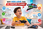 Remote Control Aeroplane for Kids | Rechargeable RC Airplane Toy with 2.4GHz Controller | Outdoor Flying Glider Plane | Birthday Gift for Boys & Girls