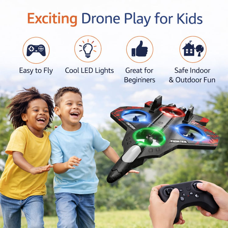 Remote Control Aeroplane for Kids | Rechargeable RC Airplane Toy with 2.4GHz Controller | Outdoor Flying Glider Plane | Birthday Gift for Boys & Girls