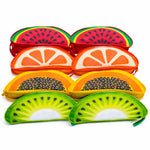 Fruit Shape Pencil Pouch Set for Kids – Cute Zipper Cosmetic & Stationery Organizer, Watermelon Orange Kiwi Printed Storage Bags for School, Travel & Makeup (Multi-Design Pack)