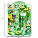 Cute Cartoon Theme Stationery Set for Kids with Metal Pencil Box | School Supplies Kit with Printed Pencils, Erasers & Sharpener | Birthday Return Gift for Boys & Girls Age 4–12