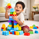 DHOOTHA™ 120 Pcs Mega Building Blocks Set for Kids | Jumbo Construction Bricks for Toddlers | Early Learning Stacking Toy | Creative Educational Gift for Boys & Girls