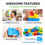 DHOOTHA™ 120 Pcs Mega Building Blocks Set for Kids | Jumbo Construction Bricks for Toddlers | Early Learning Stacking Toy | Creative Educational Gift for Boys & Girls